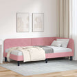Vidaxl hoekbedframe roze 90 x 190 cm fluweel