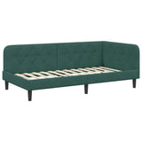 Vidaxl hoekbedframe donkergroen 90 x 200 cm fluweel