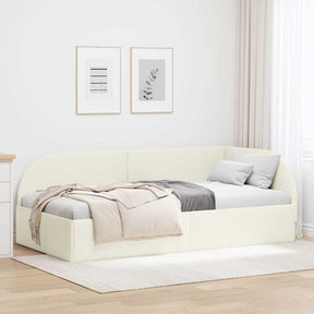 Vidaxl hoekbedframe crème 90 x 200 cm fluweel