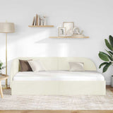 Vidaxl hoekbedframe crème 90 x 200 cm fluweel