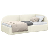Vidaxl hoekbedframe crème 90 x 200 cm fluweel