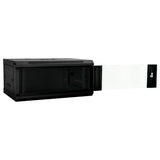 Vidaxl netwerk kabinet met opslag zwart 60 x 35 x 28 cm staal