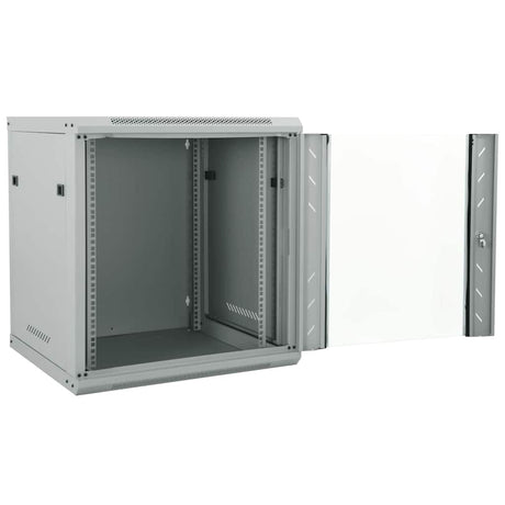 Vidaxl netwerk kabinet met opslag grijs 60 x 60 x 65 cm staal
