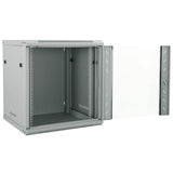 Vidaxl netwerk kabinet met opslag grijs 60 x 45 x 65 cm staal