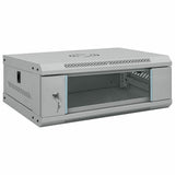Vidaxl netwerk kabinet met opslag grijs 53 x 45 x 21 cm staal