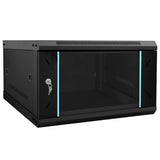 Vidaxl netwerk kabinet met opslag zwart 53 x 60 x 30 cm staal