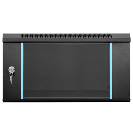 Vidaxl netwerk kabinet met opslag zwart 53 x 60 x 30 cm staal