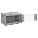 Vidaxl netwerk kabinet met opslag grijs 53 x 45 x 30 cm staal