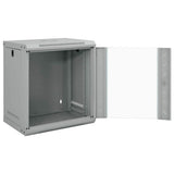 Vidaxl netwerk kabinet met opslag grijs 53 x 45 x 60 cm staal