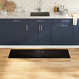 Vidaxl keuken vloerkleed zwart 150 x 45 cm 100% polyamide wasbaar