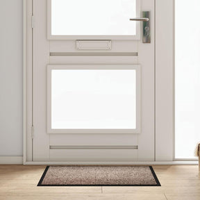 Vidaxl deurmat beige 60 x 80 x 1.2 cm teddy stof