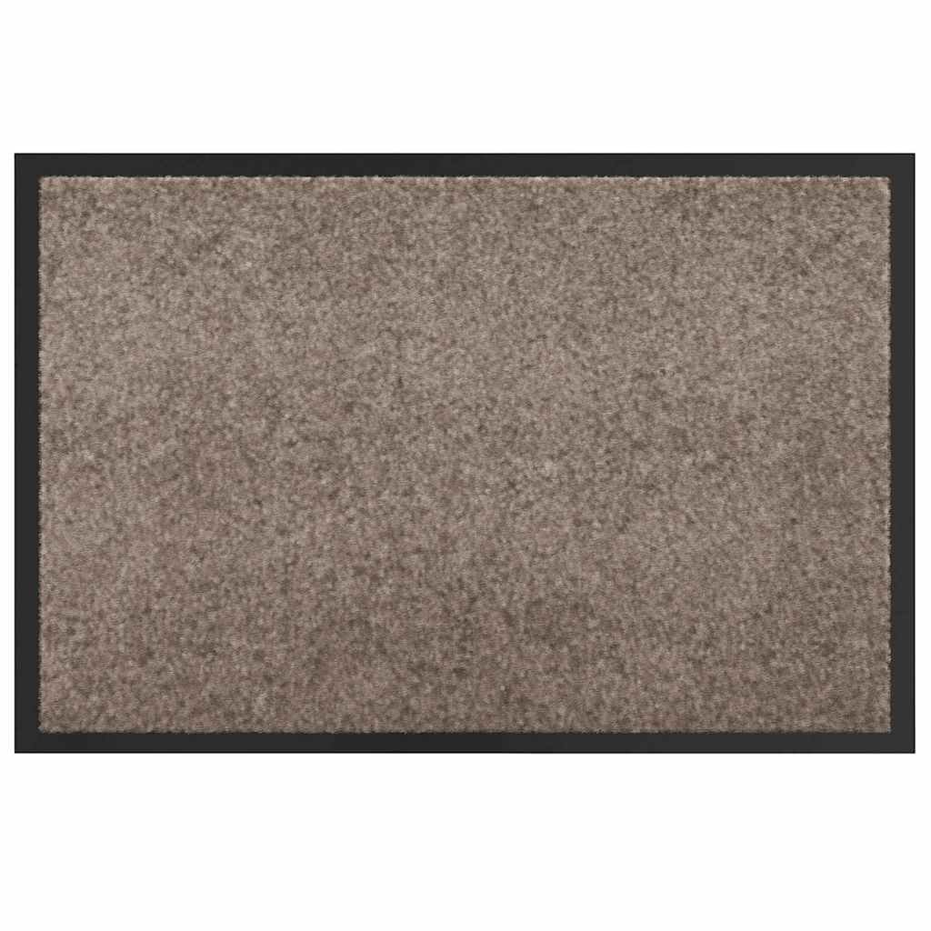 Vidaxl deurmat beige 60 x 40 x 1.2 cm teddy stof
