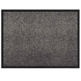 Vidaxl deurmat lichtgrijs 60 x 80 x 1.2 cm teddy stof