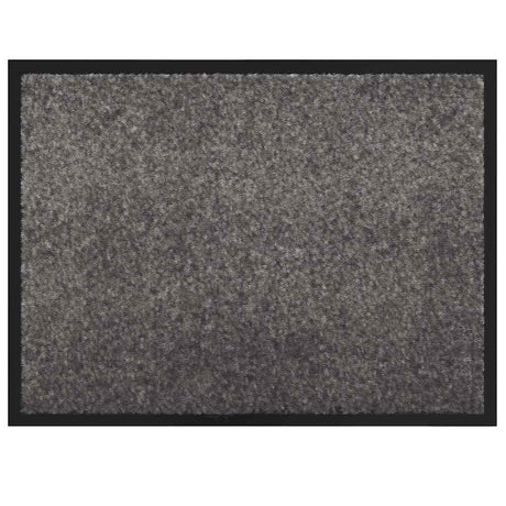 Vidaxl deurmat lichtgrijs 60 x 80 x 1.2 cm teddy stof