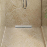 Vidaxl wandgemonteerde douche afvoer zilver 50 cm roestvrij staal 304