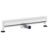 Vidaxl wandgemonteerde douche afvoer zilver 70 cm roestvrij staal 304