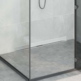 Vidaxl wandgemonteerde douche afvoer zilver 90 cm roestvrij staal 304