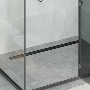 Vidaxl doucheafvoer 2-in-1 met 360° sifon zwart 100 cm