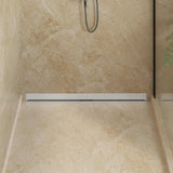 Vidaxl wandgemonteerde douche afvoer zilver 100 cm roestvrij staal 304