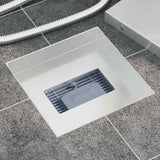 Vidaxl 2 in 1 doucheafvoer zilver 20 x 20 cm roestvrij staal 304