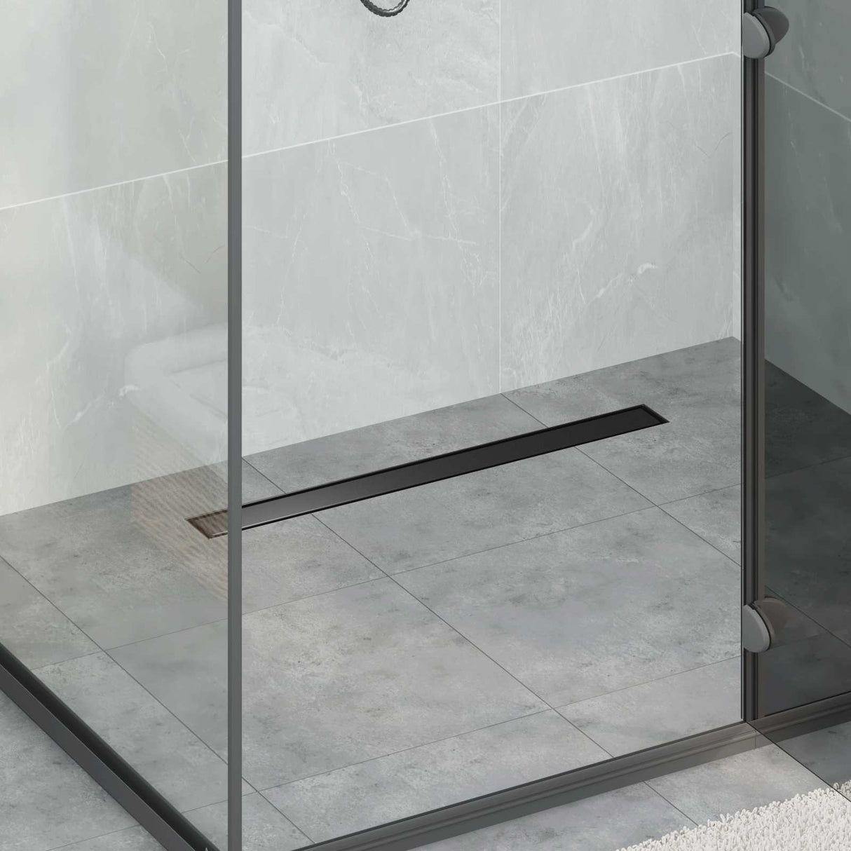 Vidaxl 2 in 1 doucheafvoer zwart 80 cm roestvrij staal 304