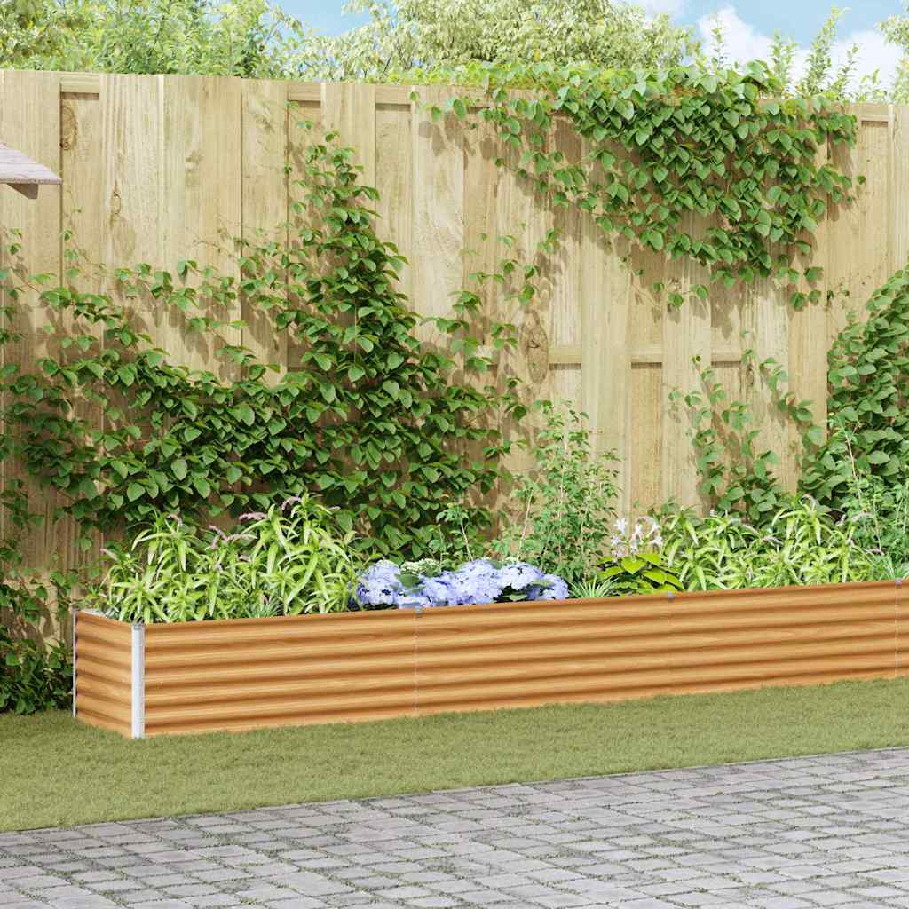 Vidaxl verhoogde plantenbak 485 x 50 x 36 cm gegalvaniseerd staal