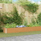 Vidaxl verhoogde plantenbak 582 x 50 x 36 cm gegalvaniseerd staal