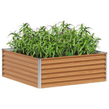 Vidaxl verhoogde plantenbak 98 x 100 x 36 cm gegalvaniseerd staal