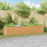 Vidaxl verhoogde plantenbak 390 x 50 x 68 cm gegalvaniseerd staal
