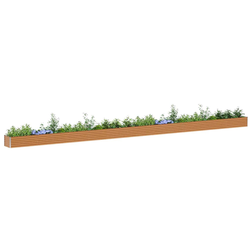 Vidaxl verhoogde plantenbak 970 x 50 x 36 cm gegalvaniseerd staal