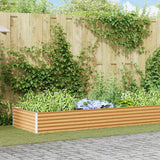 Vidaxl verhoogde plantenbak 775 x 100 x 36 cm gegalvaniseerd staal