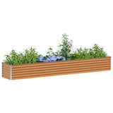 Vidaxl verhoogde plantenbak 290 x 50 x 36 cm gegalvaniseerd staal