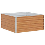 Vidaxl verhoogde plantenbak licht bruin 100 x 100 x 45 cm