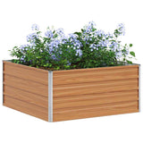 Vidaxl verhoogde plantenbak licht bruin 100 x 100 x 45 cm