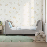 Vidaxl peuterbedframe met hoofdbord lichtgrijs 70 x 140 cm bouclé