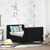 Vidaxl peuterbedframe met hoofdbord zwart 70 x 140 cm fluweel