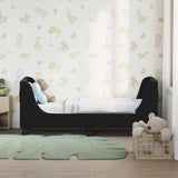 Vidaxl peuterbedframe met hoofdbord zwart 70 x 140 cm fluweel