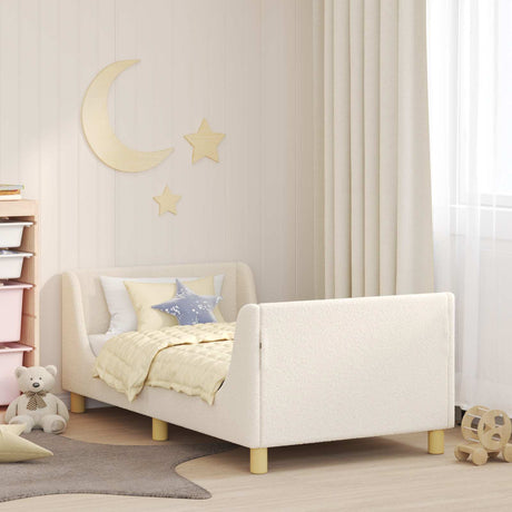 Vidaxl bedframe voor kinderen met hoofdbord crèmekleurig 80 x 160 cm