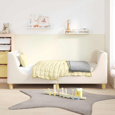 Vidaxl bedframe voor kinderen met hoofdbord crèmekleurig 80 x 160 cm