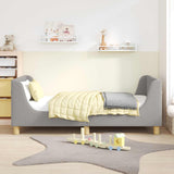 Vidaxl bedframe voor kinderen met hoofdbord lichtgrijs 80 x 160 cm