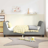 Vidaxl bedframe voor kinderen met hoofdbord lichtgrijs 80 x 160 cm