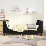 Vidaxl bedframe voor kinderen met hoofdbord zwart 80 x 160 cm fluweel