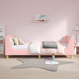 Vidaxl bedframe voor kinderen met hoofdbord roze 80 x 200 cm bouclé