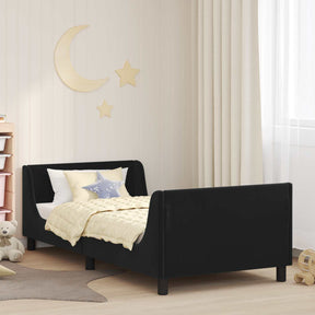 Vidaxl bedframe voor kinderen met hoofdbord zwart 80 x 200 cm fluweel