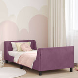 Vidaxl bedframe voor kinderen met hoofdbord paars 80 x 200 cm fluweel