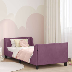 Vidaxl bedframe voor kinderen met hoofdbord paars 80 x 200 cm fluweel