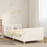Vidaxl bedframe voor kinderen met hoofdbord crèmekleurig 90 x 190 cm