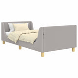 Vidaxl bedframe voor kinderen met hoofdbord lichtgrijs 90x190 cm