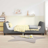 Vidaxl bedframe voor kinderen met hoofdbord donkergrijs 90 x 190 cm