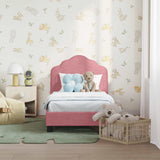 Vidaxl peuterbedframe met hoofdbord roze 70 x 140 cm fluweel